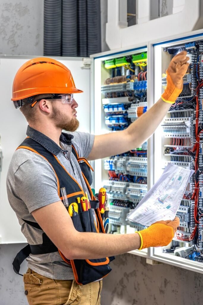 Electrician installing Wireless alarm Glasgow